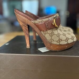 Gucci Brown Women's Heeled Mules